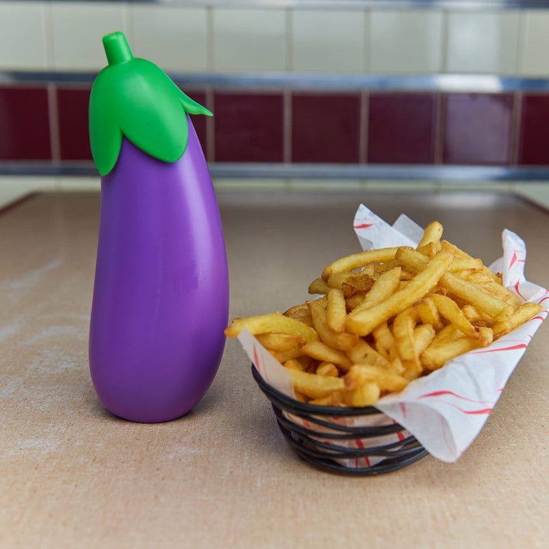 Bubblegum Stuff Eggplant Sauce Bottle - Emoji-Inspired Sauce Bottle - Kitchen Accessories - 1.16 fl oz BPA-Free Mayonnaise & Ketchup Bottle - Dishwasher Safe - Image 3